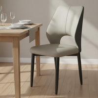 Upholstered Dining Chair Nordic Style Metal Leg Side Chair Minimalist Design for Restaurant