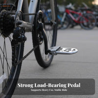 2 Pieces Foldable Bike Foot Pegs High Strength Foldable Cycle Footrest Folding Rear Bike Pedals Sturdy Duty Passenger Foot Pegs