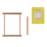 2 Pieces Beech Wood Children's Wooden Weaving Loom Slotted Crossbars Wooden Weaving Loom Compact Craft Tool Lightweight