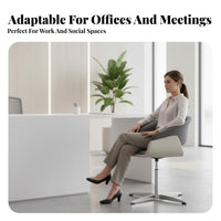 Adjustable Height Upholstered Pedestal Chair Modern design Seating Furniture 360-Degree rotate Minimalist Aesthetic for Receptionists, Office Workers, Reception Area, Living Room, Vanity, Bedroom