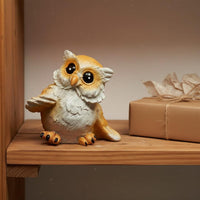 Owl Figurine Miniature Owl Figurine Compact for Gardeners, Collectors, Micro-Landscape, Desktop, Windowsill