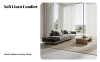 Light Luxury L-Shaped Fabric Sofa Minimalist aesthetic L-Shaped Chaise Lounge Wabi-Sabi Aesthetic Sectional Deep Seat for Apartment Dwellers, Homeowners, Pet Owners, Office, Bedroom