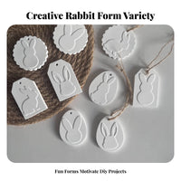 Hare Tag Silicone Casting DIY Craft Bunny Keychain Casting Release Easter Bunny for Maker S, Gift Making, Seasonal Decor, Art Studio