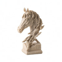 Horse Head Sculpture Carved Horsehead Sculpture Vintage-Vintage-Themed Horse Head Bust for Equestrian Lovers, Living Room, Bookshelf