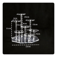 Acrylic Display Stand Space-Saving Stepped Display Stand 3 Tiered Perfume Organizer for Collectors