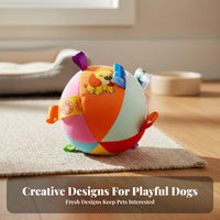 Sound-Making Soft Dog Ball Boredom Reliever Dog Bell Ball Chew-Resistant for Active Chewers, Young Dogs, Solo Play, Playtime, Training