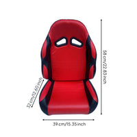 Go-karting Seat with Slide Rail Solid Cushion with Backrest Adjustable Bucket Seat for DIY Builders, Hobbyists