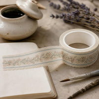 Embroidered Edge Floral Pattern Decorative Tape for Scrapbooking and Crafts