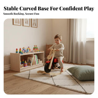 Promotes Active Play Toddler Balance Rocker Solid Wood Toddler Riding Rocker Safe Design Kids Riding Toy Long-Lasting Construction for Toddlers, Preschoolers, Babies 18+ Months, Kindergarten, Daycare Center, Playroom, Nursery
