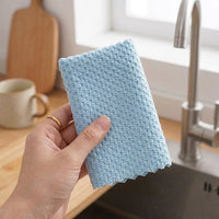 Coral Fleece Cleaning Cloths and 30x30cm Microfibre Cloth, Reusable Microfibre Towel for Kitchen and Car, Absorbent for Glass and Floor Surfaces