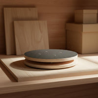 Wooden Waist Rotating Disc Portable Waist Rotator Board Includes Floor Protection Mat Core Twist Disc for Indoor
