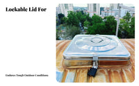 Stainless Metal Water Reservoir Cover Thickened Material Square Water Tank Lid Weather-Resistant Bulk Storage Container Lid for Outdoor, Warehouses