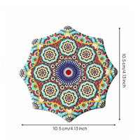 South Seas Theme Ceramic Coaster Embossed Tea Cup Coaster Decorative Tea Cup Mat Easy to Clean for Homestay, Coffee Shop