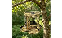 Hanging Bird Feeder Decorative Solar Bird Feeder Open Sided Garden Decor for Backyard