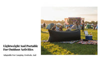 Portable & Lightweight Wind-Inflated Lounger Easy Inflation Wind-Filled Lounger No Pump Required inflatable lounger Anti-Leak Design for eventfestival-outdoorersers, Beachfestival-outdoorersers, Travelers, Camping, Music events, Picnics, Beach