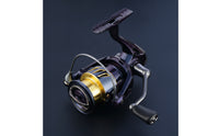 High-Strength Rotating Fishing Reel Shiny Fishing Reel with Metal Spool Interchangeable Smooth for Anglers, Casting