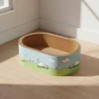 Less Mess Deep Cat Scratcher Bowl Long-Lasting Round Cat Scratcher Bed Furniture Protector Spacious Design for Large Cats