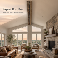PU Faux Wood Beam for Ceiling and Pillar Decoration - Hollow Lightweight Design