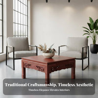 Mortise and Tenon Joinery Farmhouse Dinner Table Classic Design Traditional Carved Table Sturdy Construction Household Furniture Heavy-Duty Build for Restaurant Owners, Apartment Dwellers, Dining Room, Kitchen, Cafe, Breakfast Nook
