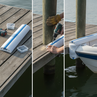 D-Type White Rubber Marine Dock Bumper Strip for Yachts and Fishing Boats