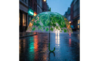 Transparent Maple Leaf Umbrella Clear Canopy Maple Leaf Umbrella 8 Steel-Rib Frame for Street Use