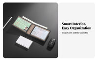 Case Soft Touch men's Document Holder Blocking Top-Grain Leather Card Holder for Professionals, Commuters