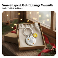 Marigold Locket Keychain Sentimental Gift Stainless Steel Keychain with Ornament