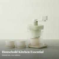 Transparent Body Manual Ice Shaver Tabletop Shaved Ice Maker Compact Snow Cone Maker Ridged Design