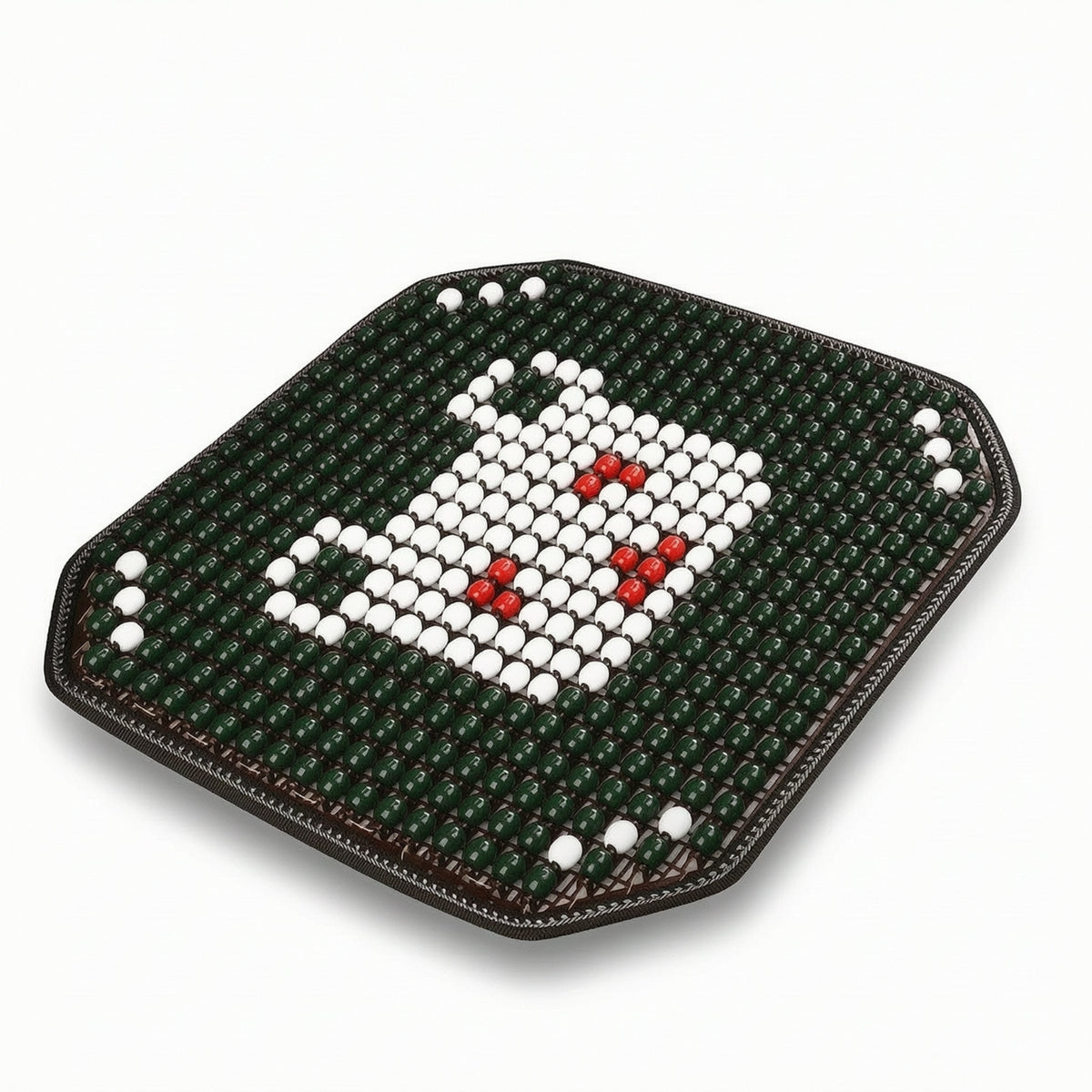 Ventilated Beaded Seat Cushion Cooling Wood Beaded Seat Cushion Anti-Slip Cool for Drivers, Office Workers