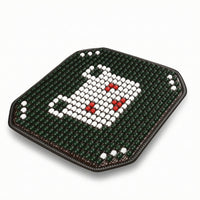 Ventilated Beaded Seat Cushion Cooling Wood Beaded Seat Cushion Anti-Slip Cool for Drivers, Office Workers