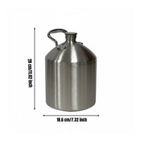 5 L Storage  Barrel Sealed Lid Stainless Steel Beer Growler Metal Jug for Home