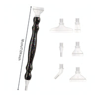 Threaded Diamond Painting Pen with Interchangeable Heads Ergonomic Diamond Painting Pen Comfortable Craft Tools Easy-Grip for Hobbyists