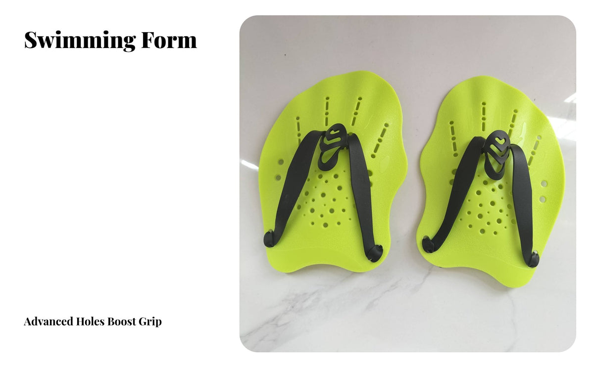 2 Pieces Adjustable Straps Swimming Hand Paddles Hydrodynamic Design Webbed Swim Paddles Non-Slip for Children, Swimmers, Water Sports