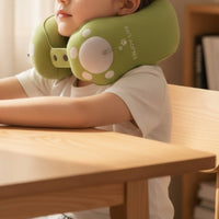 Inflatable Travel Neck Pillow Cooling U-Shaped Travel Pillow Compact Foldable for Children, Airplane, Car Rides
