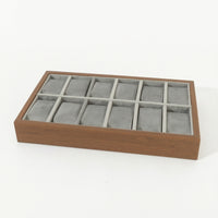 Velvet-Lined Watch Display Tray Padded Watch Organizer Tray Open-Top Safeguarding for Countertop