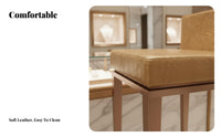 Armless Design Upholstered Low-Back Stool Modern Design Upholstered Metal Frame Stool Sturdy Construction Counter Chair Padded Cushion for Business Owners, Homeowners, Jewelry Retail Space, Boutique, Reception Area, Restaurant