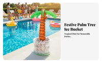 Inflatable Palm Tree Chiller Decorative Palm Tree Ice Bucket Easy to Inflate/Deflate Exotic Festivity Ice Bucket for Outdoor, Beach, Barbecues