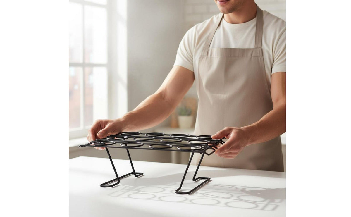 Multi-Purpose Ice Cream Cone Stand Cooling Function Ice Cream Cone Holder Multifunctional 12-Hole Dessert Rack Easy to Clean for Caterers, Party Hosts, Parties, Buffets