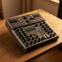 Digital Audio Mixer Slanted Tabletop Mixer Simple Stereo for Podcasters