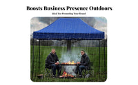 Foldable Design Folding Advertising Tent Quick Setup Four-Legged Sunshade Canopy Sturdy Frame Instant Canopy Tent Waterproof for Market Vendors, Outdoor Enthusiasts, Markets, Picnics, Camping, Backyard