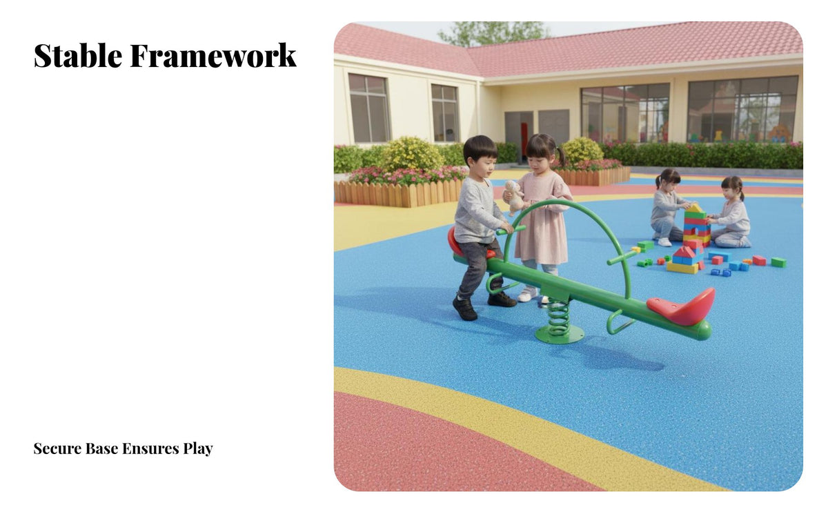 2-Person coil Teeter-Totter Double Seat Design Balancing seesaw Promotes Balance and Coordination Outdoor Play Equipment for Playground, recreational area, Lawn