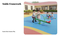2-Person coil Teeter-Totter Double Seat Design Balancing seesaw Promotes Balance and Coordination Outdoor Play Equipment for Playground, recreational area, Lawn