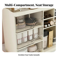 Desktop Makeup Box with Drawers Drawer Design Footed Vanity Box with Drawers