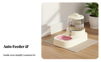 Easy to Clean Weight-Based Pet Feeder and Waterer Set Large Capacity Automatic Pet Feeder Anti-Skid Base