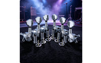 6 Pieces Closed-Gear Guitar Locking Tuners Precision Guitar Tuning Machines with Sealed Housing Easy to Install Locking Tuner Accurate for Guitarists, Luthier