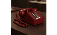 Retro Push Button Telephone Mechanical Bell Chime Retro Telephone Backup Emergency Use Vintage Corded Desk Phone for Study Room