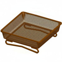 Unobstructed Design Ground Bird Feeder Tray Powder Coated Metal Mesh Bird Feeder Easy to Clean Rust-Resistant for Garden Owners, Yard, Patio