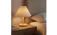Pleated Shade Table Lamp Handmade DIY Marbling Lamp Kit for Bedroom, Crafters