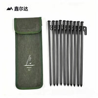 Heavy Duty Steel Tent Stakes with Storage Bag for Camping