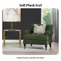 plush fabric Upholstery 2-Seater Settee Retro Design Scalloped rear Settee Artistic Look Loveseat Plush Comfort for Apartment Dwellers, Interior Designers, Living Room, Lounge Area, Bedroom, Entryway